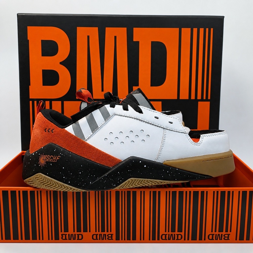MSCHF‎ BWD Sneakers White Orange Suede Backwards Shoes Mens Size 9